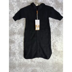 GoumiKids Knit Sweater Sack Organic Cotton Black Size Medium NWT!